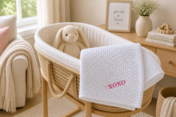 Baby Stonewashed Basket Weave with Binding