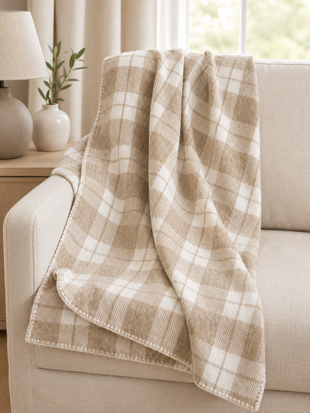 Cotton Flannel 2 Color Plaid Blanket