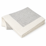 Jersey Knit Blanket with Contrast Rib Border