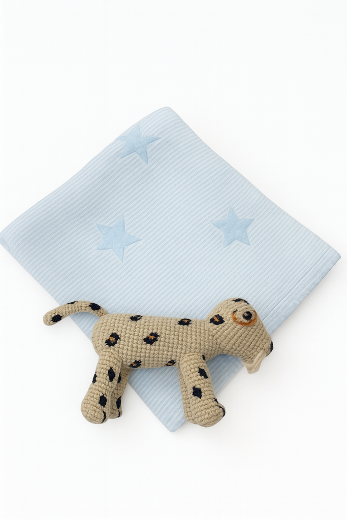 Seersucker with Stars Baby Blanket