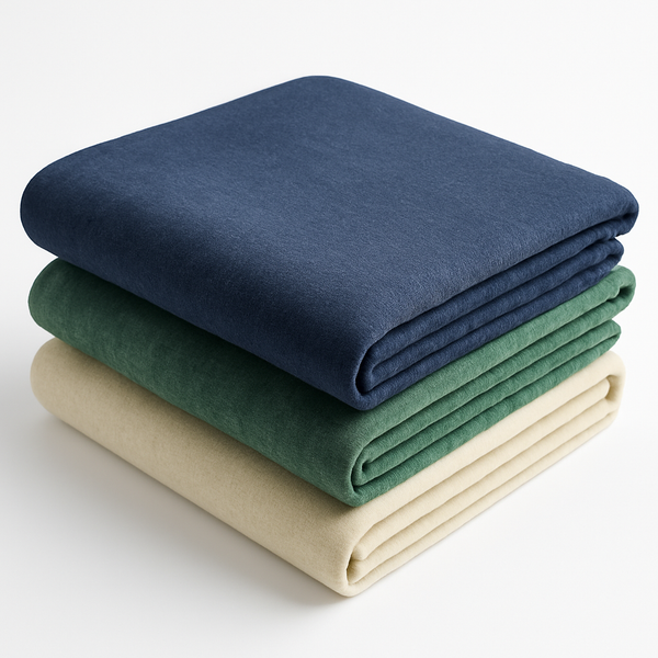 Double Faced Solid Color Throw with Blanket Stitch Edge – A Soft Idea