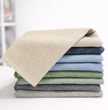 Cotton-Blend Mini Herringbone Throw with Eyelash Fringes