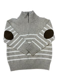 1/4 Zip Striped Sweater
