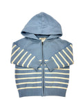 Striped  Zip Hoodie