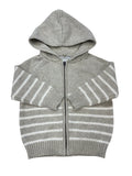 Striped  Zip Hoodie