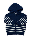 Striped  Zip Hoodie