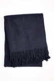 301 - Solid Plush Cotton Blend Throw - 55" x 70"