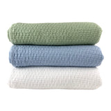 744 -Stonewashed Basket Weave Throw with Binding