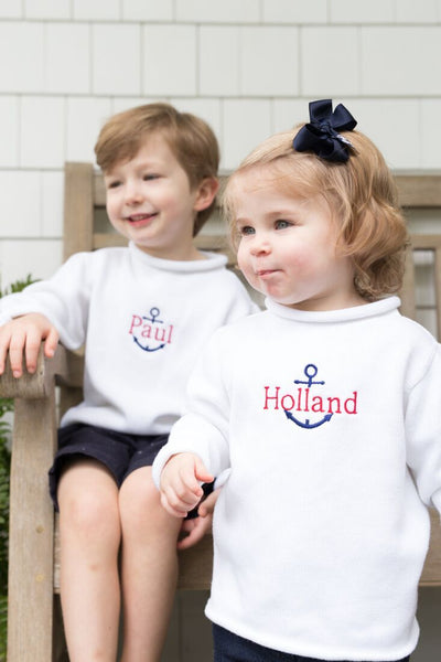 This year round cotton sweater is versatile in all temperatures. The wide range of sizes are great for siblings. Add a monogram for some personalization. Great for family photos! •100% Cotton •Machine Washable •Made in USA •Add personalized text and or images for that special touch!By A Soft Idea