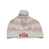 1657 - Cotton Striped Hat with Pompom