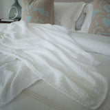 744 -Stonewashed Basket Weave Throw with Binding