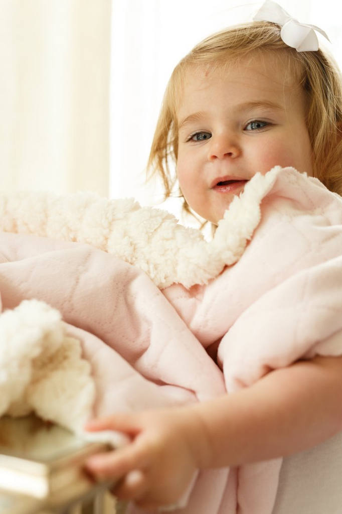 Nanas Quilted Plush Baby Blanket with Faux Sherpa Back A Soft Idea