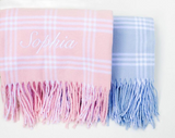 Window Pane Check Flannel with Fringe