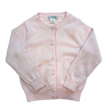 Cardigan with Ruffle Placket & Covered Buttons, 100% Cotton